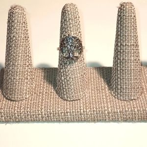 PEERMONT TREE OF LIFE SILVER PLATED RING